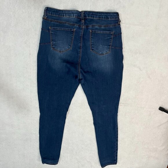 SONG Curvy High Rise Skinny Ankle Jeans Dark Wash 15/32 - Picture 7 of 7